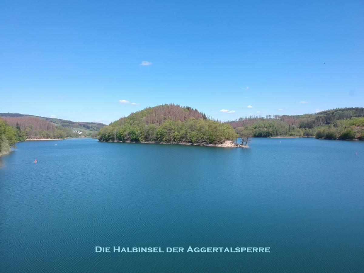 Exklusive Ferienwohnung 'Agger-Blick' mit großer Seeblick-Terrasse&Sauna Gummersbach Exterior foto